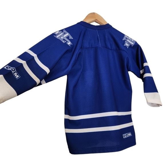 CCM official licensed jersey blue white Toronto Maple Leafs long-sleeve shirt - Picture 6 of 7